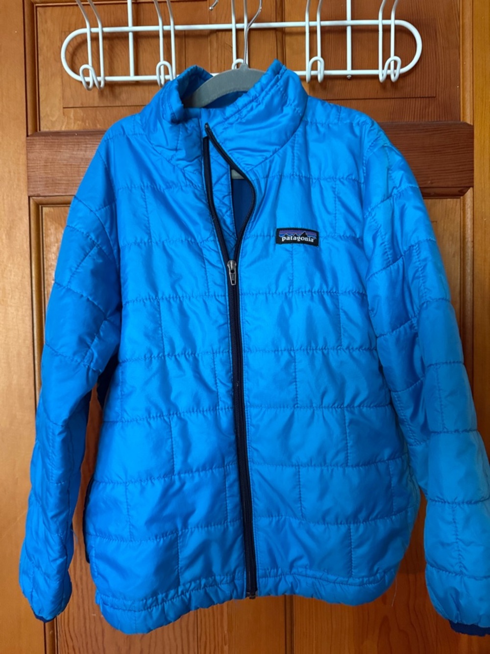 Patagonia Kids Bright Blue Quilted Puffer Jacket